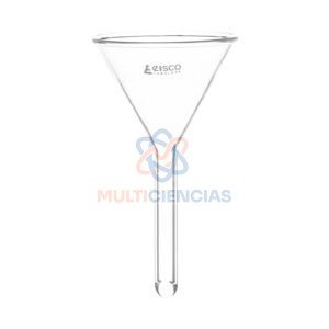 embudo de vidrio