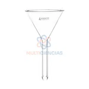 embudo de vidrio
