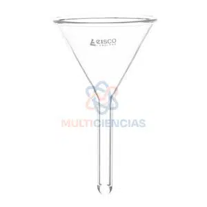 embudo de vidrio