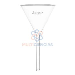 embudo de vidrio