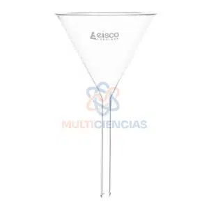 embudo de vidrio