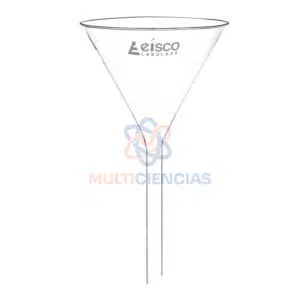 embudo de vidrio