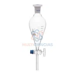 embudo de vidrio de laboratorio