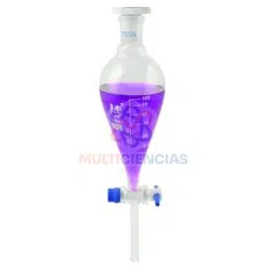 embudo de vidrio de laboratorio