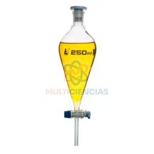 embudo de vidrio de laboratorio