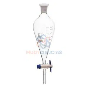 embudo de vidrio de laboratorio