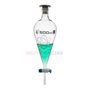 embudo de vidrio de laboratorio