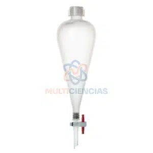 embudo de vidrio de laboratorio