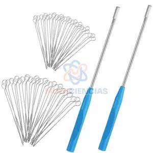 Asa de inoculación 10ul nicromo paquete x 10 unid. Sin mango