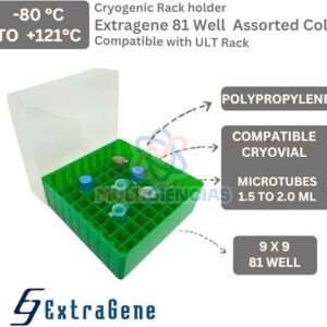 Caja para microtubos de 1.5 /2ml 81 puestos