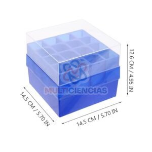 Caja para tubos de 50 ml cap 16 tubos polipropileno con tapa