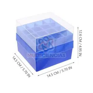 Caja para tubos de 50 ml cap 16 tubos polipropileno con tapa