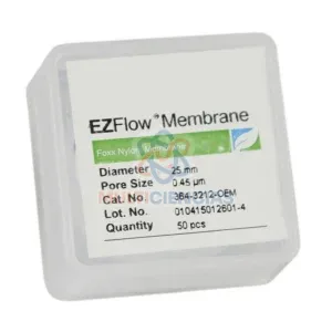 Filtros de membrana nylon 0,45 µm x 25 mm de diámetro pk x 100 unid.