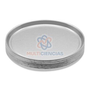 Plato de aluminio 10cm x 8mm para muestras x unidades pesa sustancias