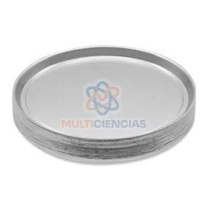 Plato de aluminio 10cm x 8mm para muestras x unidades pesa sustancias