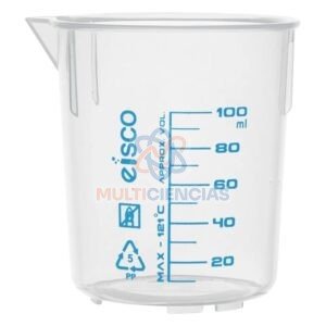 Vaso plástico escala azul Eisco Labs